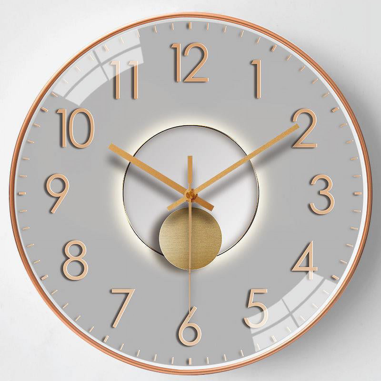 Wall Clock, 12 Inch Battery Operated Wall Clock, Silent No Tick Small