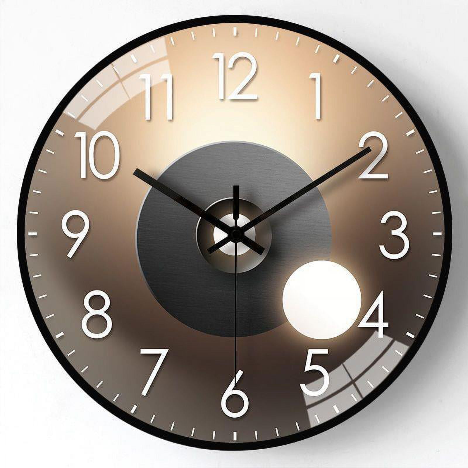 Wall Clock, 12 Inch Battery Operated Wall Clock, Silent No Tick Small