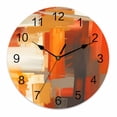 thumbnail image 1 of Wall Clock 12 Inch Brunt Orange Paint Texture Round Silent Decorative Wall Clocks Battery Operated for Living Room Bedroom Kitchen Classroom Decor, Abstract Graffiti Modern Art,Large, 1 of 7