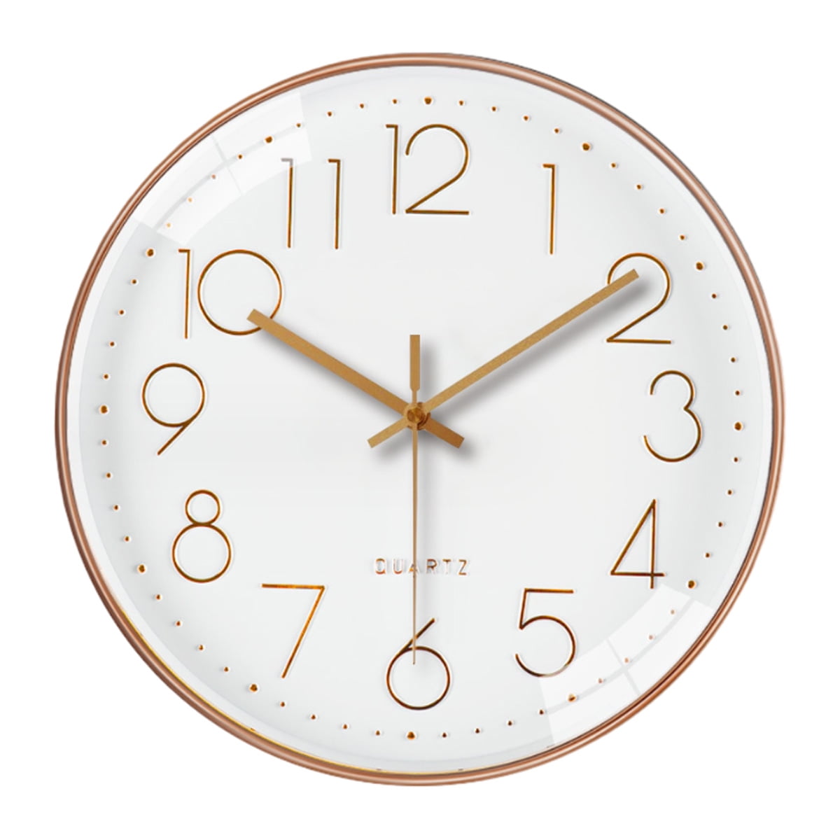 Wall Clock 12 Inch Stylish Modern Silent Non-Ticking Quartz Battery ...
