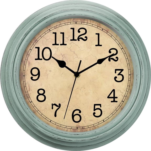 Wall Clock 12 Inch Vintage Decorative Battery Operated Silent
