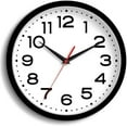 thumbnail image 1 of Wall Clock 14 Inch Large Silent Non-Ticking Modern Clock Battery Operated Classic Simple Minimalist Analog Decorative for Kitchen, Living Room,Office, Bedroom, Bathroom (Black), 1 of 8