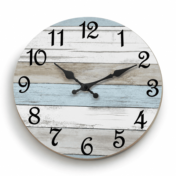 Wall Clock 18" Silent Non-ticking Operated (blue)