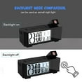 Wall Clock 180° Projection Alarm Clock 6.5 Digital Alarm Clock With