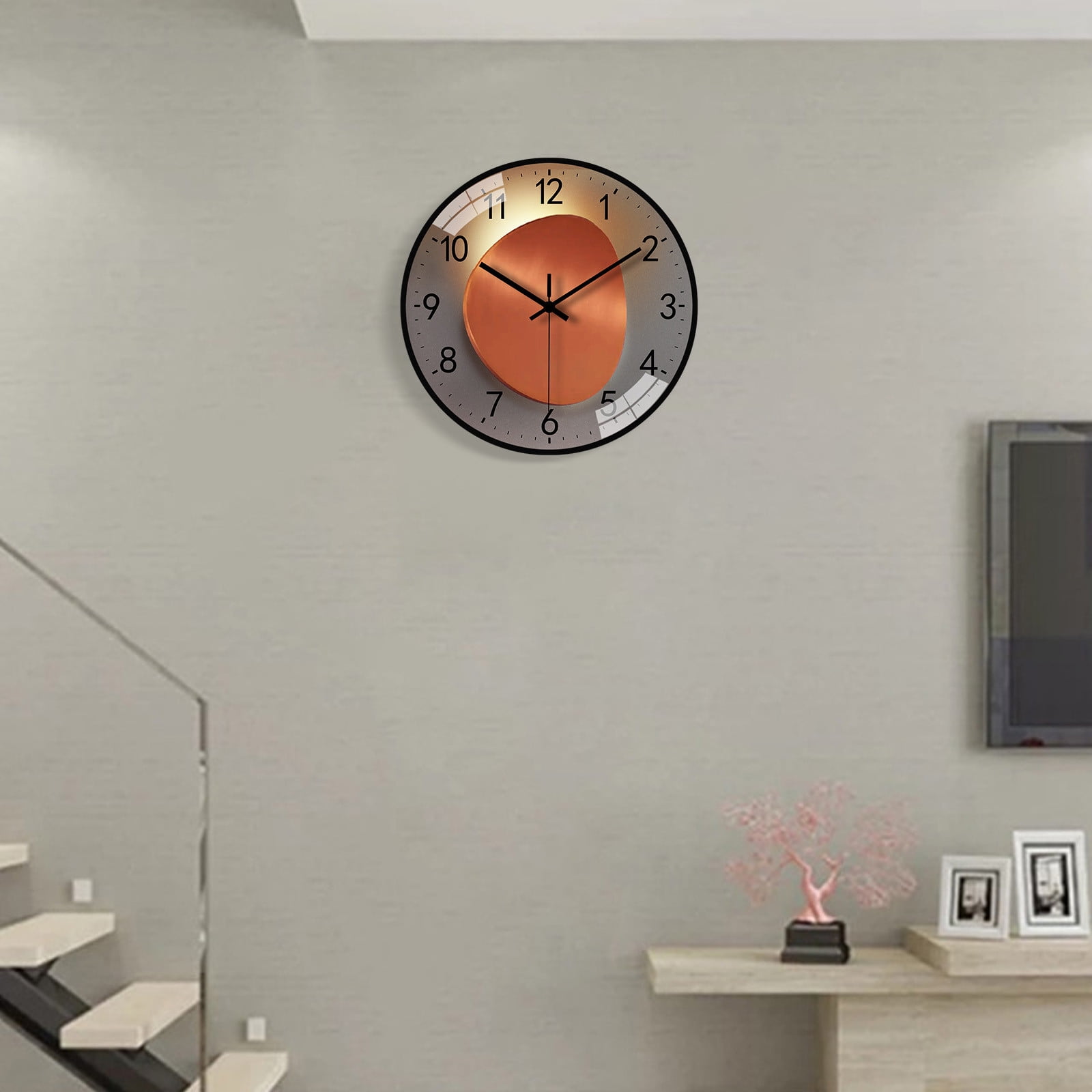 Wall Clock 8 Inch Silent Non-Ticking Modern Clocks Battery Operated ...