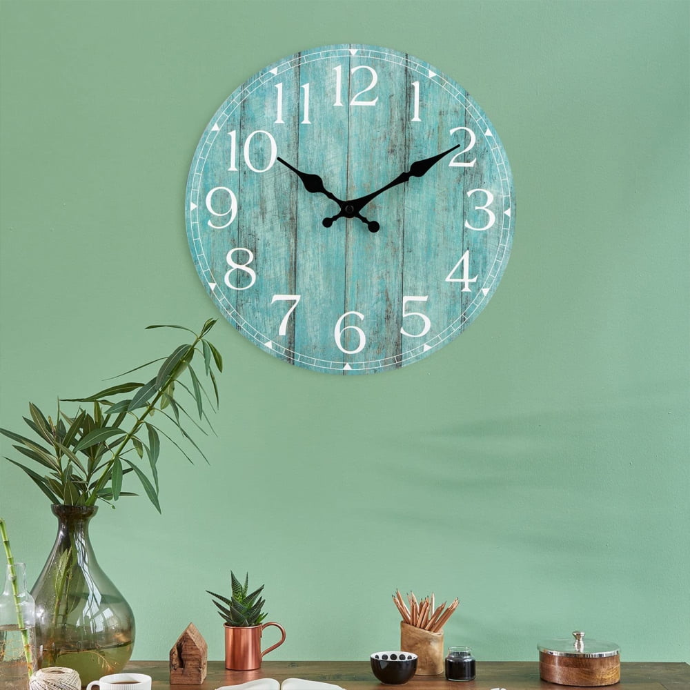Wall Clock Bathroom Clock Vintage Retro Wall Clocks Battery Operated Clock for Kitchen Living