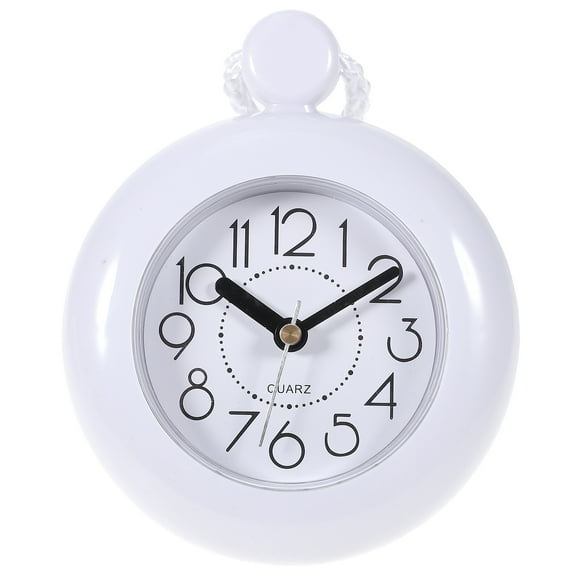WEAVILUX Silent Bathroom Wall Clock White, Modern Design for Home Wall Hanging, Easy to Read