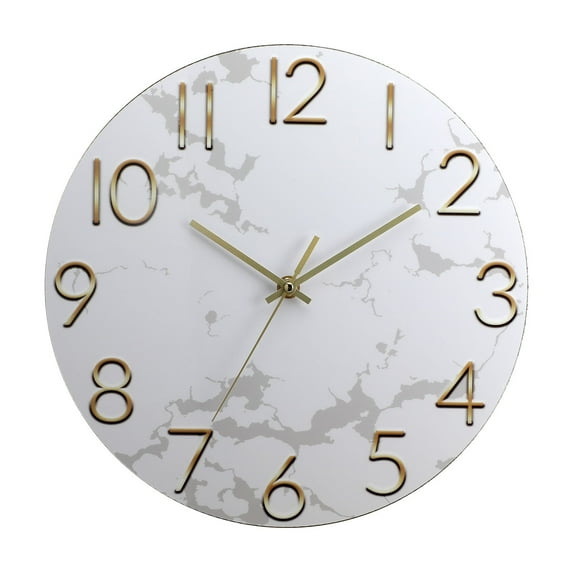 Wall Clock Battery Operated,12 inch Silent Non Ticking Modern Wall Clock for Living Room Bedroom Kitchen Office Classroom Decor