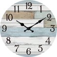 thumbnail image 1 of Wall Clock Battery Operated 8 Inch Silent Non Ticking Coastal Design Country Rustic Retro Decorative for Bathroom Kitchen Living Room Bedroom, 1 of 8