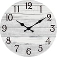 thumbnail image 1 of Wall Clock Battery Operated 8 Inch Silent Non Ticking Coastal Design Country Rustic Retro Decorative for Bathroom Kitchen Living Room Bedroom, 1 of 8