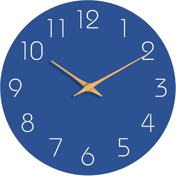 Wall Clock, Battery Operated Silent Non-Ticking - Simple Minimalist Style Rose Gold Numbers Clock Decorative for Living Room,Kitchen,Home,Office,Bathroom(10" Black)