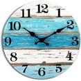 thumbnail image 1 of Wall Clock - Beach Themed Blue Wall Clocks Battery Operated Silent Non-Ticking, Coastal Nautical Clock Decorative for Home Kitchen Living Room Office Bathroom Bedroom(10 Inch), 1 of 5