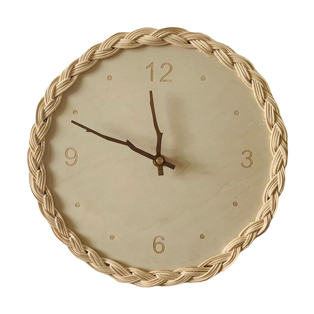 Wall Clock Bedroom Clocks Silent Decor Japanesestyle Basswood