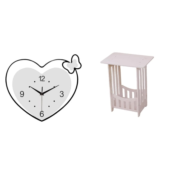 Wall Clock Bedside Table Coffee Table Acrylic Material for Living Room Bedroom Office Lounge Decor