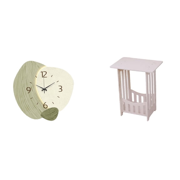 Wall Clock Bedside Table Coffee Table Density Board Material Suitable for Kitchen Office Bedroom Lounge Decor