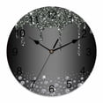thumbnail image 1 of Wall Clock Black Diamond Clocks PVC Silent Non-Ticking Battery Operated Decorative Luxury Bling Water Drop Round Clock for Home Living Room Kitchen Bedroom Office School Wall Decor 10 Inch, 1 of 9