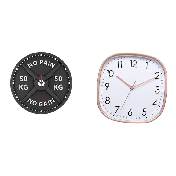 Wall Clock Bodybuilding Clock Barbell Modern Acrylic Material for Gym Lovers or Home Fitness Spaces