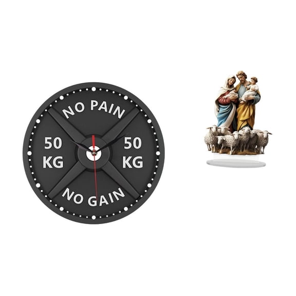 Wall Clock Bodybuilding Clock Desktop Ornament Acrylic Material Waterproof Feature Ideal for Gym Office Use
