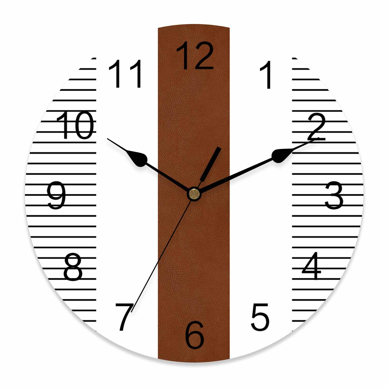 Wall Clock Boho Style Clocks PVC Silent Non-Ticking Battery Operated ...