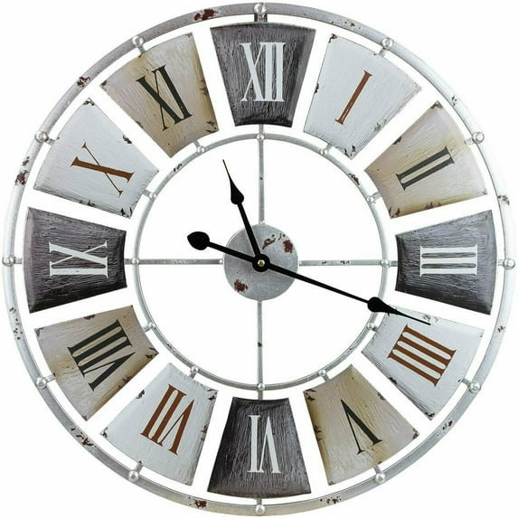 Wall Clock, Centurion Roman Numeral Hands, Vintage Industrial Rustic... for Bedroom, Living Room, Office