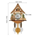 Wall Clock Chime Alarm Clock Retro Clock Wooden Living Room Clock