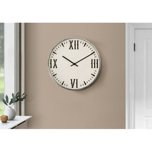 Wall Clock Clocks, 20" Round, Wall Clock, Black, White, Modern,Modern Wall Clock