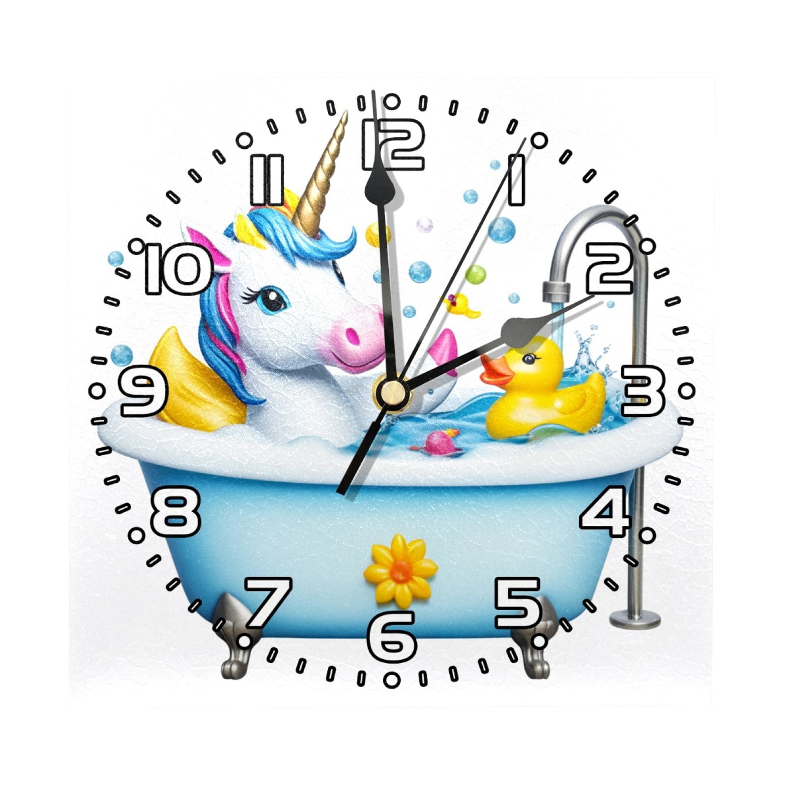 Wall Clock Clocks for Bedroom Battery Operated Square Silent Clock 7.87