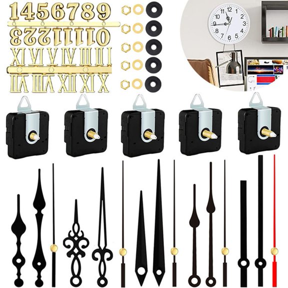 Wall Clock Crafting Kit Includes Silent Movements Pointers and Number Cards