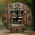 thumbnail image 1 of Wall Clock Decorative - Retro Tables And Chairs Print 2D Vintage Wall Clocks Battery Operated Silent Non-Ticking for Bedroom, Living Room, Kitchen, Office, Classroom, 10 Inch, 1 of 7
