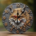 thumbnail image 1 of Wall Clock Decorative - Rustic Brown Fox Print 2D Vintage Wall Clocks Battery Operated Silent Non-Ticking for Bedroom, Living Room, Kitchen, Office, Classroom, 10 Inch, 1 of 7