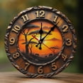 thumbnail image 1 of Wall Clock Decorative - Sunset Tree Print 2D Vintage Wall Clocks Battery Operated Silent Non-Ticking for Bedroom, Living Room, Kitchen, Office, Classroom, 10 Inch, 1 of 7