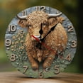 thumbnail image 1 of Wall Clock Decorative - Vintage Cow Floral Print 2D Vintage Wall Clocks Battery Operated Silent Non-Ticking for Bedroom, Living Room, Kitchen, Office, Classroom, 10 Inch, 1 of 7