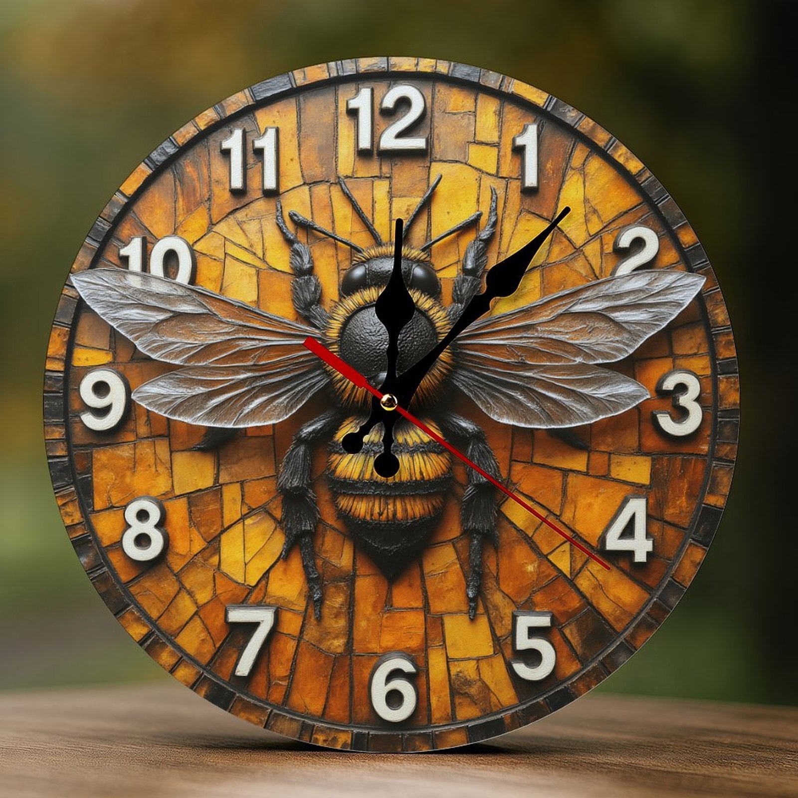 Wall Clock Decorative - Vintage Honey Bee Print 2D Vintage Wall Clocks ...