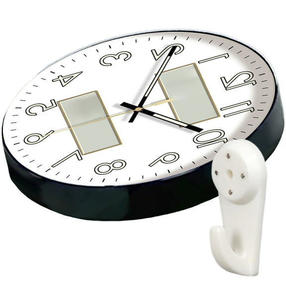 Wall Clock Digital Display Quiet Movement with Night Light Home Clock for Bedroom Office Decoration