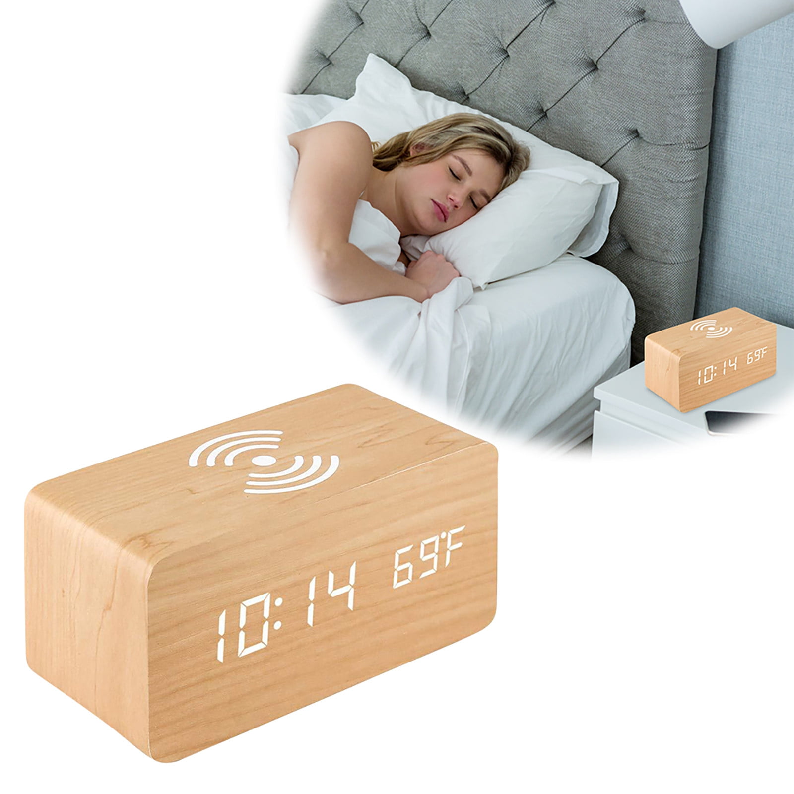 Wall Clock Echo Dot With Clock Led Clock Digital Clock Sound Control