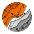 thumbnail image 1 of Wall Clock Fall Orange Grey Modern Geometric Clocks PVC Silent Non-Ticking Battery Operated Decorative Abstract Ombre Round Clock for Home Living Room Kitchen Bedroom Office Wall Decor 14 Inch, 1 of 9