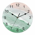 thumbnail image 1 of Wall Clock Green Ocean Waves Clocks PVC Silent Non-Ticking Battery Operated Decorative Ombre Beach Spray Round Clock for Home Living Room Kitchen Bedroom Office School Wall Decor 14 Inch, 1 of 9