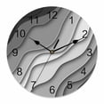 thumbnail image 1 of Wall Clock Grey Modern Geometric Clocks PVC Silent Non-Ticking Battery Operated Decorative Gray Abstract Beach Round Clock for Home Living Room Kitchen Bedroom Office School Wall Decor 10 Inch, 1 of 9