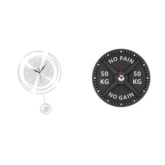 Wall Clock Gym Clock Bodybuilding Clock Lightweight Acrylic Silent Movement Home Gym Bedroom Living Room Study Decor