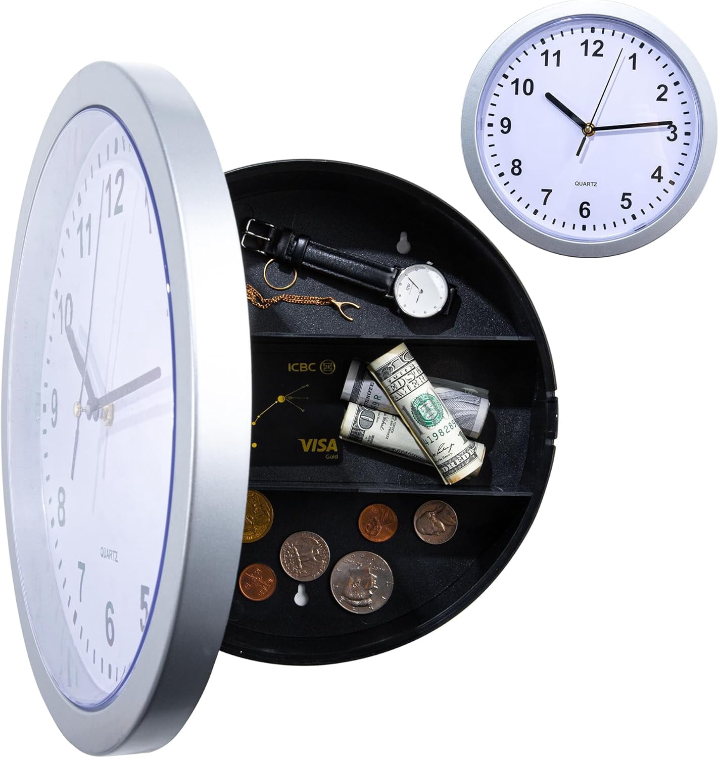 Wall Clock & Hidden Safe Box In One - 10Inch Wall Safe Clock ...