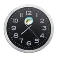 thumbnail image 1 of Wall Clock Home Decor or for a Patio/RV/Game Room 10" Round Silver Edge with a Black Face Featuring Your Choice of an Animal Themed Vinyl Decal - FREE Battery Included (Bass), 1 of 2