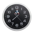 thumbnail image 1 of Wall Clock Home Decor or for a Patio/RV/Game Room 10" Round Silver Edge with a Black Face Featuring Your Choice of a Football Team Logo Vinyl Decal - FREE Battery Included (Patriots Guard), 1 of 2