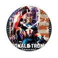 thumbnail image 1 of Wall Clock for Home Decoration, Captain America's Character Comic Funny Pattern Retro Mute Non-Ticking Classic Wall Clock Battery Powered Suitable for Home, Living Room, Kitchen, Office Decorations, 1 of 6