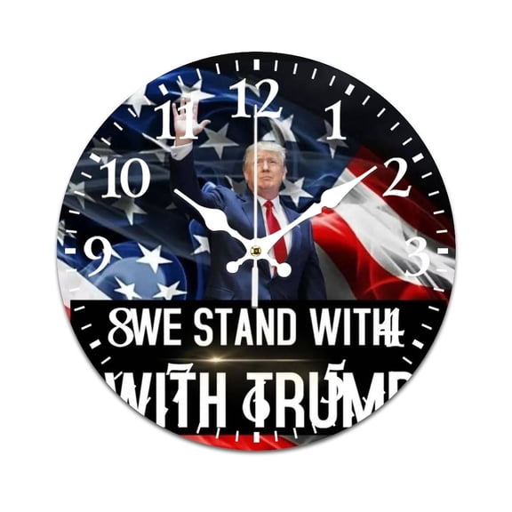 Wall Clock for Home Decoration, Character American Funny Pattern Retro Mute Non-Ticking Classic Wall Clock Battery Powered Suitable for Home, Living Room, Kitchen, Office Decorations