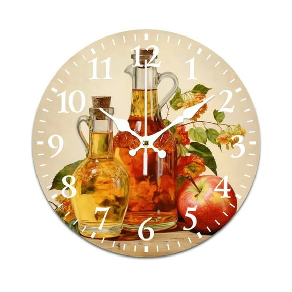 Wall Clock for Home Decoration, Funny Patterns on the Dining Table Retro Mute Non-Ticking Classic Wall Clock Battery Powered Suitable for Home, Living Room, Kitchen, Office Decorations