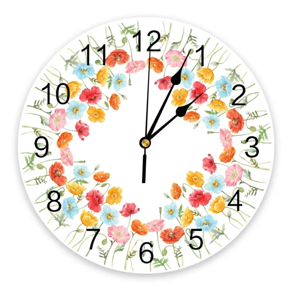 Wall Clock Large Modern Kitchen Dinning Round Wall Clocks Bedroom Silent Hanging Watch（14 Inch）