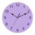 thumbnail image 1 of Wall Clock Lavender Purple Clocks PVC Silent Non-Ticking Battery Operated Decorative Simple Style Round Clock for Home Living Room Kitchen Bedroom Office School Wall Decor 10 Inch, 1 of 9