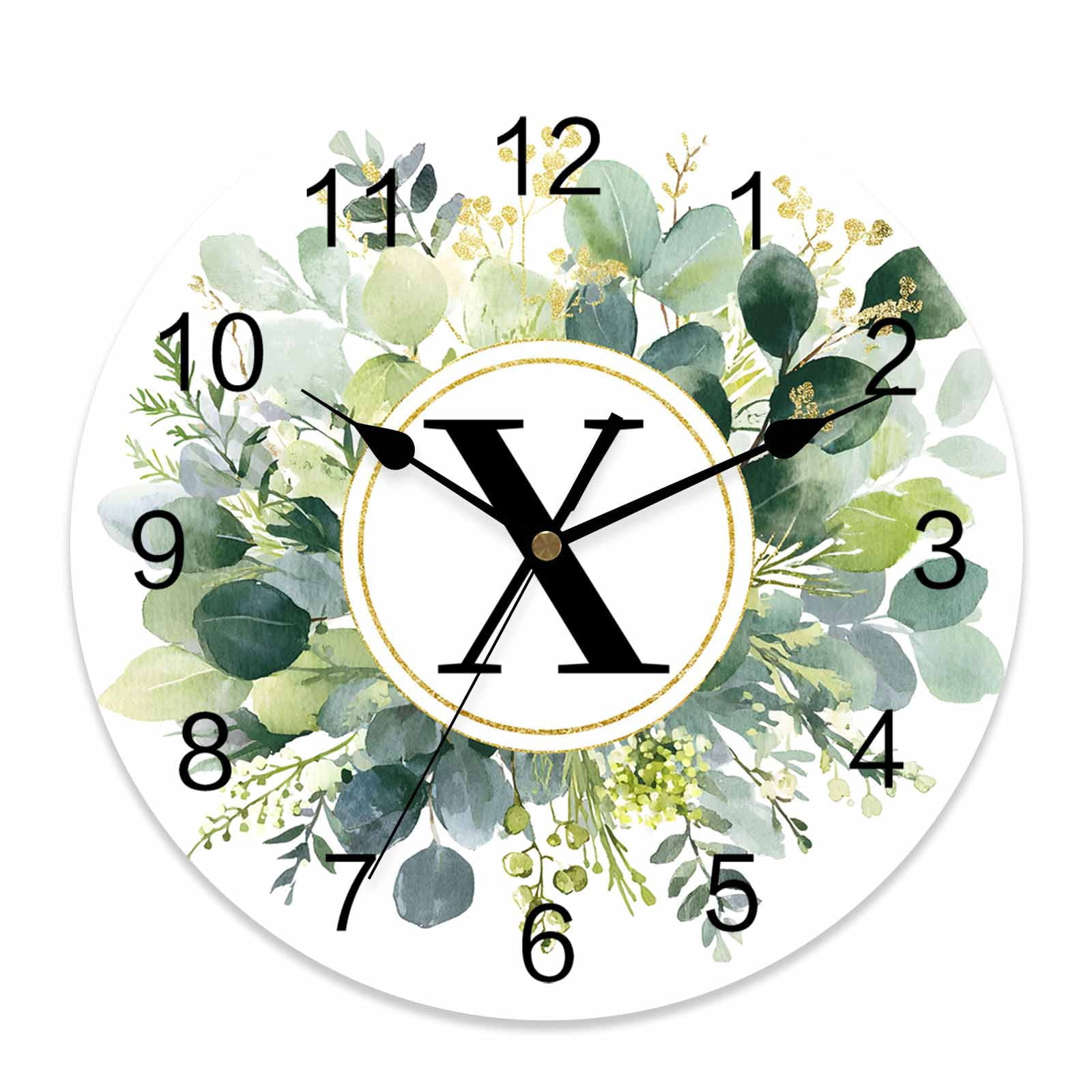 Wall Clock Letter X Clocks PVC Silent Non-Ticking Battery Operated ...