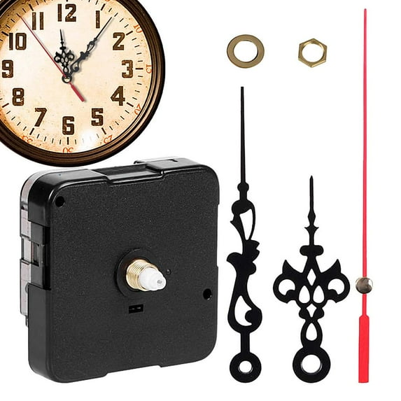 Wall Clock Mechanism Replacement Large Clock Repair Kit Wall Clock Movement Replacement with Hook Large Clock Movement Metal Clock Needle Kit for Crafts portable