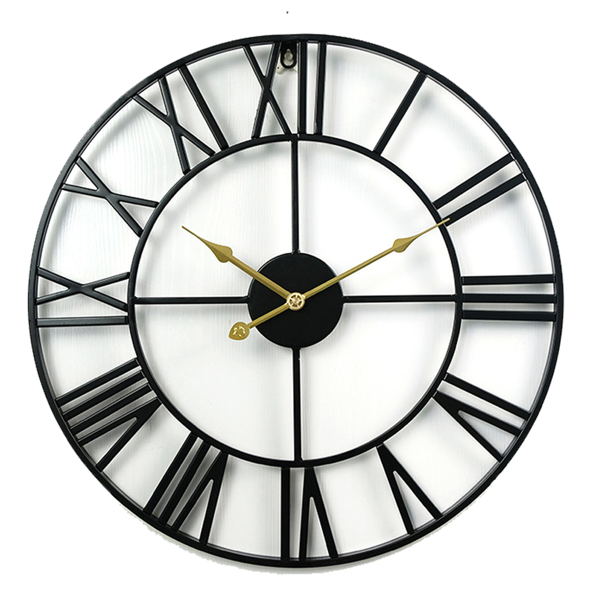 Wall Clock, Metal Retro Numeral Clock, 40CM Modern Round Wall Clocks